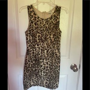 Leopard print party cocktail dress